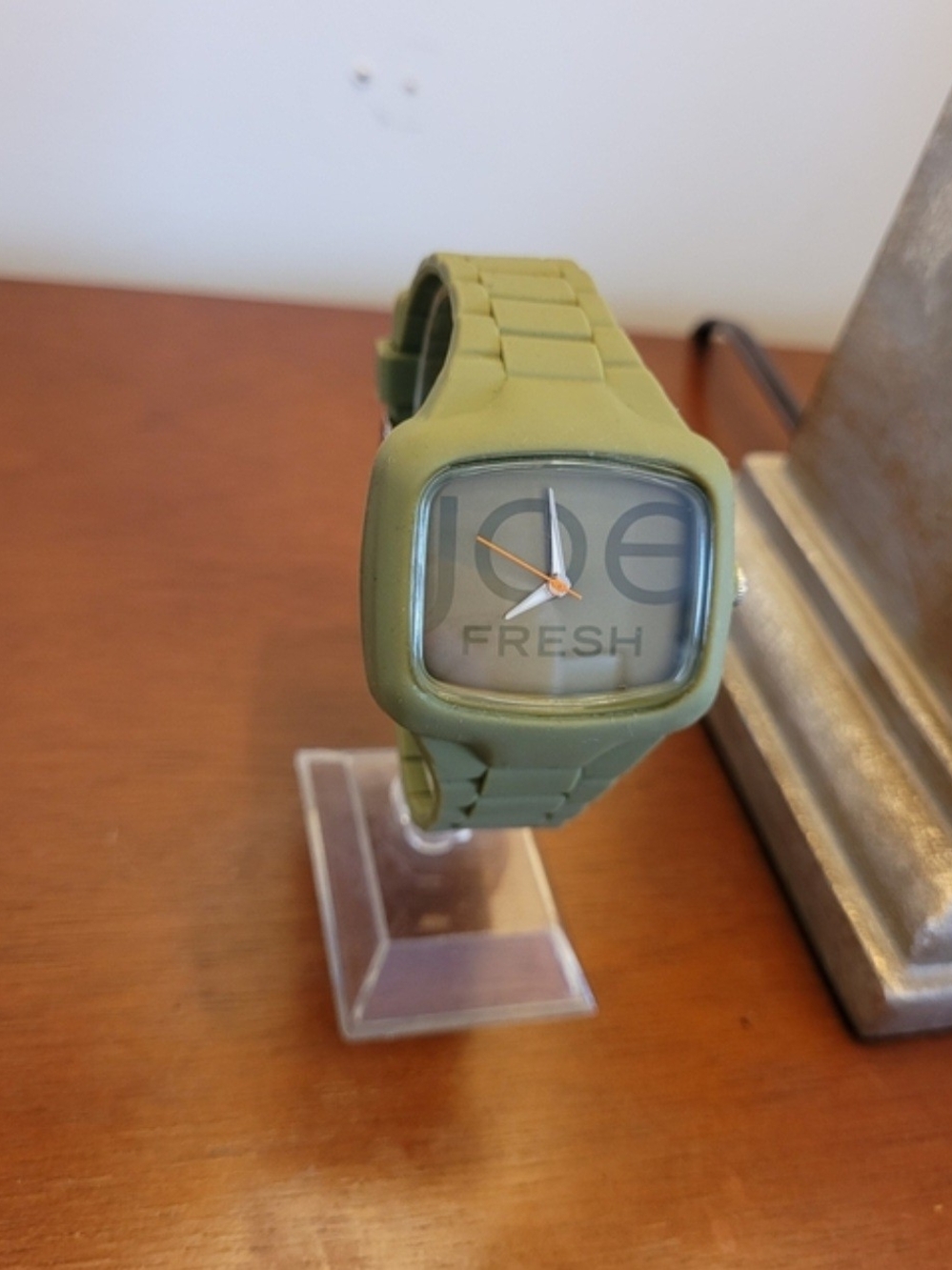 Brand New Olive Green Joe Fresh Squared Silicone Men's Watch